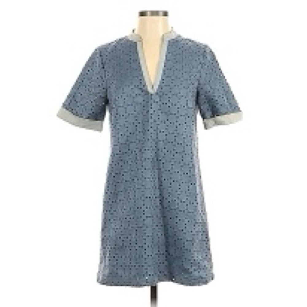 BCBGeneration Periwinkle geometric cutout Dress